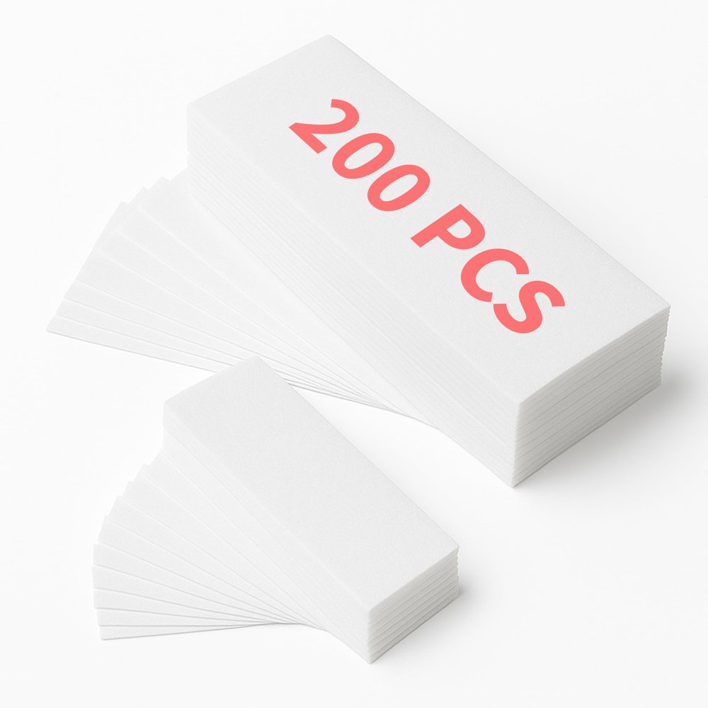 Amira Beauty 200 Non Woven Wax Strips for Hair Removal - Gentle Wax Paper for Waxing Face, Bikini, and Body - Pre Cut, Tear Resistant Small and Large Strips
