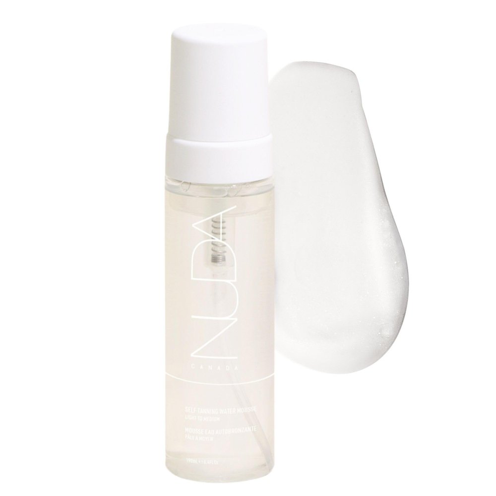 Nuda CloudFoam Express Tanning Mousse | Customizable, Transfer-Free Self Tan with PowerGlow+ Tan Boost Complex | Develops in 1 Hour | Vegan, Paraben, Sulfate, and Cruelty Free, (6.4 Fl Oz)