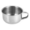 Stainless Steel Brush Bowl with Handle Shaving Soap Mug Bowl Shaver Cleaning Foam Tool for Man view 4
