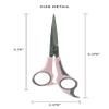Cricket Style Xpress Pretty Daze Hair Cutting Scissors - Sharp Micro-Serrated Beveled Blades, Stainless Steel Shears Hair Scissors - Wet & Dry Use, Barber Accessories - 5.75", Soft Pink and Gray view 4