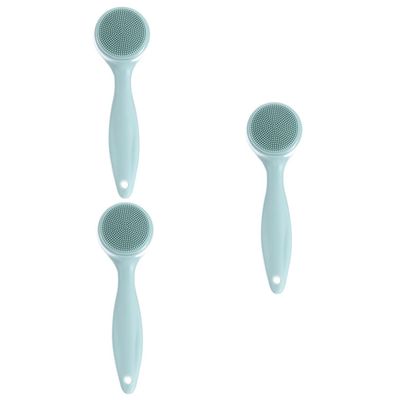 Beavorty 3pcs Silicone Face Brush for Deep Cleansing Gentle Exfoliation Manual Facial for Safe Skin -Grade Silicone Design for Comfortable Use for All Skin Types