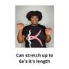 "Kinkz 5-Inch Extra Strong Hair Ties for Thick and Curly Hair - Pack of 2, No-Slip Grip, Elastic Ponytail Holders, Gentle and Comfortable, Seamless Seamless Elastic Bands, Damage-Free Hair Accessories, Long-lasting Performance, Black Hair Ties, Soft  view 2
