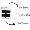 "Kinkz 5-Inch Extra Strong Hair Ties for Thick and Curly Hair - Pack of 2, No-Slip Grip, Elastic Ponytail Holders, Gentle and Comfortable, Seamless Seamless Elastic Bands, Damage-Free Hair Accessories, Long-lasting Performance, Black Hair Ties, Soft  view 3