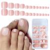 AddFavor 240pcs Press on Toenails for Women Fake Toe Nail Press ons, Nude Toe Press on Nails Glossy Press on Toe Nails Full Cover Glue on Toenails for Women and Girls, 12 sizes view 1