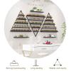ZBJDX Triangular Metal Nail Polish Storage Racks, Wall-Mounted Essential Oil Cosmetic Display Case Large Capacity for Nail Salon Shop/Retail Shop and Also Organizing Books, Lipstick,Black view 3