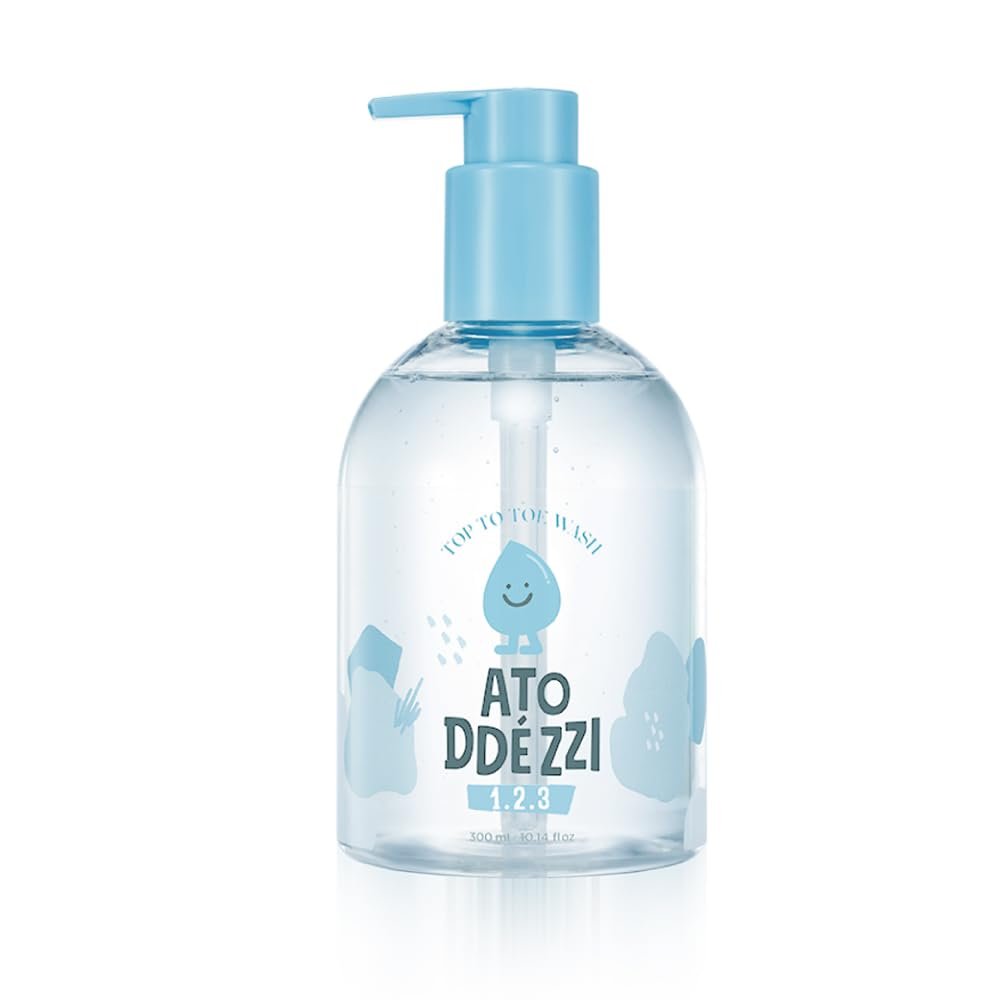 atoddzzi 123 Top-to-Toe Wash 300ml/10.14fl.oz. VEGAN Cleanser, for Sensitive Skin, Mild Washer for Everyone, Safe Ingredients, for Face and Body Wash 10.14fl.oz.