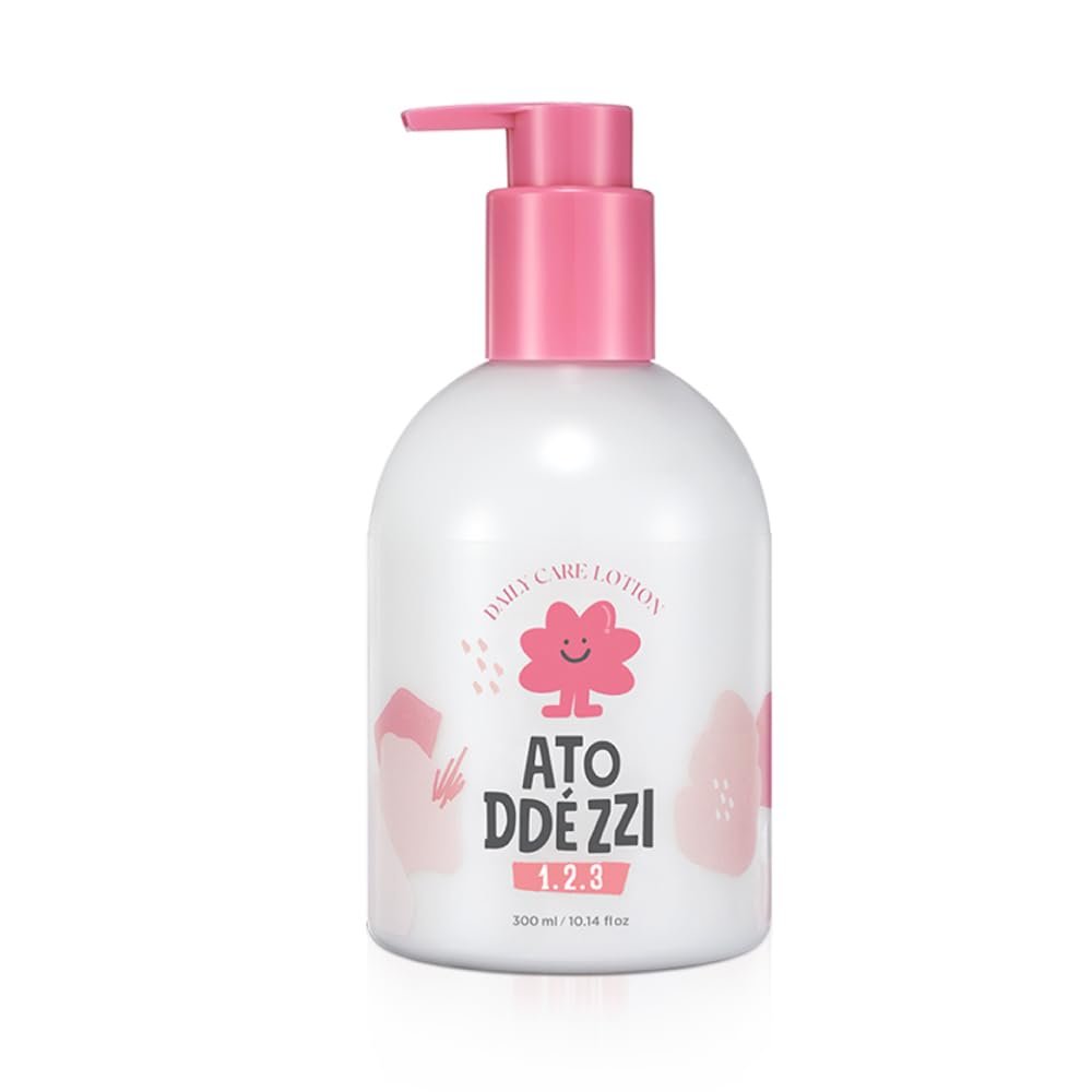 atoddzzi 123 Daily Care Lotion 300ml/10.14fl.oz. VEGAN Lotion, Face and Body, for Sensitive Skin, Moisturize, EWG Green, Mild Lotion for Everyone 10.14fl.oz.