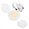 Tvoip 15g 0.5oz Empty Luxurious White Silver Edge Portable Air Cushion Puff Box BB Cream Container Dressing Case Powder Box with Air Cushion Sponge Powder Puff and Mirror view 1