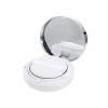 Tvoip 15g 0.5oz Empty Luxurious White Silver Edge Portable Air Cushion Puff Box BB Cream Container Dressing Case Powder Box with Air Cushion Sponge Powder Puff and Mirror view 2