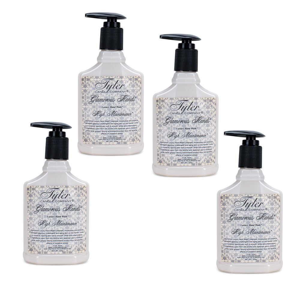 Tyler Glamorous Luxury 8 ounce Hand Soap Wash Pack of 4, High Maintenance