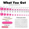 AddFavor 240pcs Nude Press on Toenails for Women Fake Toe Nail Press ons, Dark Pink Toe Press on Nails Glossy Press on Toe Nails Full Cover Glue on Toenails for Women and Girls, 12 sizes view 3