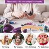 Wecoe White Headband 1.2 Inch Wide Silk Satin Headband Women Non Slip Fashion Back to School Plain Head Band Solid Hair Band DIY Holiday Hair Accessories for Women Girls Diademas Para Mujer Gifts view 1