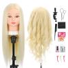 Opini Mannequin Head with Real Human Hair 80% 26 Inch Hair Mannequins to Practice on Doll Heads for Hair Styling with Clamp and Tools Cosmetology Mannequin Head #613 Blond view 1