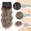 4PCS Thick Hairpieces Clip in Hair Extensions for Women Synthetic Clip in Long Wavy Hair Extension 20 Inch Double Weft Hairpieces Full Head For Women (20INCH, R6/88) view 3
