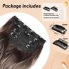 4PCS Thick Hairpieces Clip in Hair Extensions for Women Synthetic Clip in Long Wavy Hair Extension 20 Inch Double Weft Hairpieces Full Head For Women (20INCH, R6/88) view 4