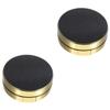 Beaupretty 2pcs Round Black Refillable Blusher Box with Puff and Mirror Two Pressed Container for Makeup Storage Lightweight and Portable for Travel and Daily Use view 1