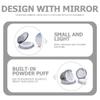 Beaupretty Loose Face Powder Container 2pcs Makeup Powder Puff Holder Case Mirror Compact Leakproof view 4