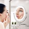 AMHIL Wall Mounted Makeup Mirror 10X Magnification, 8 Inch Double Sided Vanity Magnifying Mirror, Round Make Up Mirror 360 Rotation (Color : Rose Gold) view 3