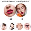 AMHIL Wall Mounted Makeup Mirror 10X Magnification, 8 Inch Double Sided Vanity Magnifying Mirror, Round Make Up Mirror 360 Rotation (Color : Rose Gold) view 4