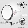 AMHIL Wall Mounted Makeup Mirror with Magnification,Two-Sided Extendable, 360 Degree Swivel, Extendable Arm, Round, No Light (Color : 6in, Size : 3X) view 2