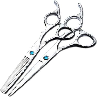 Barber Scissors Hair Cutting Scissors Set Professional 6 inch Hairdressing Scissors Stainless Steel Barber Salon Cutting Scissor and Thinning Scissors