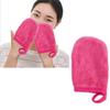 FOMIYES Facial Cleaning Gloves Makeup Removal Puff 3 Pack Reusable Cleansing Gloves Face Pad Makeup Powder Puff for Face view 2