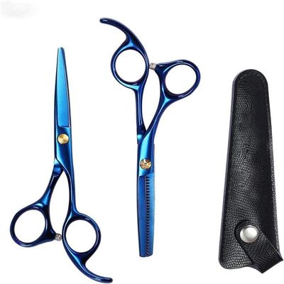 Barber Scissors 5.5 inch Barber Scissors 440C Professional Hairdressing Scissors Hair Thinning Shears Salon Hair Cutting Scissors Set