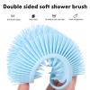 2pcs Silicone Exfoliating Body Scrubber 2 in 1 Body Shampoo Brush Soft Silicone Loofah Brush for Clean, Lather Well view 4