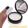 Beaupretty Loose Container Empty Makeup Case with Puff Mirror for Travel Home Black view 3