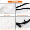Beard Bib Apron for Men, Christmas Day Gift Beard Trimming Catcher Bib for Shaving & Hair Clippings, Waterproof Non-Stick Hair Catcher Grooming Cloth with 2 Suction Cups(White) view 4