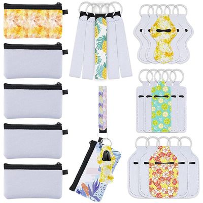 25 Pieces Lipstick Holder Keychains, DIY Sublimation Blanks Chapstick Holder Keychains Lip Holder Keychain Lip Balm Holder Keychain for Women Men