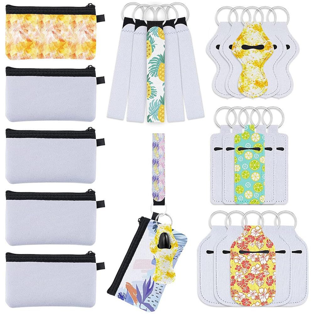 25 Pieces Lipstick Holder Keychains, DIY Sublimation Blanks Chapstick Holder Keychains Lip Holder Keychain Lip Balm Holder Keychain for Women Men