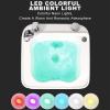 BAYTE Acrylic Massage Footbath Feet Soaking Tub Pedicure Bowl Massage Foot Spa Massage Colorful Lamp Footbath with Pedicure Foot Rest Pedicure Bowl Foot Detox Bucket Tub for Home Spa Treatment. view 3