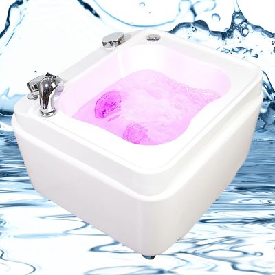 Acrylic Foot Bath Foot Bath Sink Massage Footbath can Automatically Drain and Adjust Hot and Cold Water with Pedicure Foot Rest Foot Baths & Spas Best Pedicure at Home Spa Treatment.