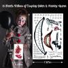 18 Sheets Joker HQ Tattoos for Women Men, Halloween Suicide Squad Fake Temporary Tattoos Adult Realistic,Props Costume Masquerade Cosplay Party Accessories Face Makeup,Waterproof Non Toxic view 3