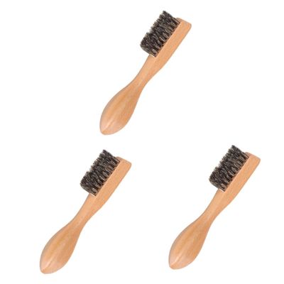 3pcs Beech handle boar bristle beard brush beard brush men hair shaving brush beard comb wood brush beard comb for men Beard Wooden modeling birthday present travel