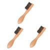 3pcs Beech handle boar bristle beard brush beard brush men hair shaving brush beard comb wood brush beard comb for men Beard Wooden modeling birthday present travel view 1