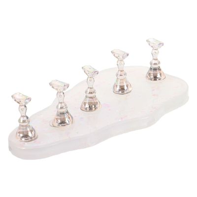 FRCOLOR 1set Nail Practice Stand Fake Nail Holder for Beginners Easy to Use for Art and Manicure Training