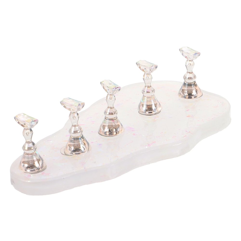 FRCOLOR 1set Nail Practice Stand Fake Nail Holder for Beginners Easy to Use for Art and Manicure Training