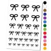 Cute Bow Ribbon Temporary Tattoo Water Resistant Fake Body Art Set Collection - White (One Sheet) view 1