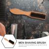 Beech Handle Boar Bristle Beard Brush Wood Mustache Brush Soft Hair Bristles Beard Grooming Brush Shaving for Men Beard Comb for Men Beard Beard Styling Maker Khaki view 3