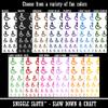 Handicap Disabled Wheelchair Access Icon Temporary Tattoo Water Resistant Fake Body Art Set Collection - Brown (One Sheet) view 2