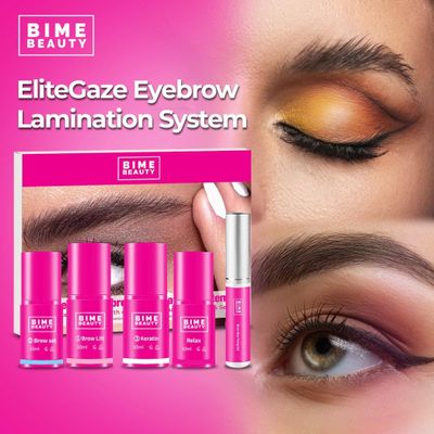 Bime Beauty EliteGaze Brow Lamination Kit - Professional Eyebrow Lamination long-lasting Kit with Complete Brush Accessories - Eye Brow Pencil for Women | Eye Brow Care | Eye Brow Growth Serum