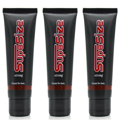 SUPASIZE Original | Moisturizing Body Gel Gold for Men - 1.69 Fl Oz | 100ml Cream (Pack of 3)