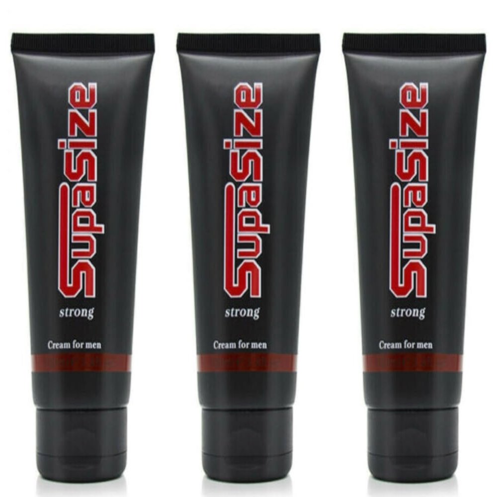 SUPASIZE Original | Moisturizing Body Gel Gold for Men - 1.69 Fl Oz | 100ml Cream (Pack of 3)