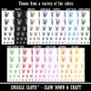 Evil Smiling Goblin Face Temporary Tattoo Water Resistant Fake Body Art Set Collection - Light Pink (One Sheet) view 2