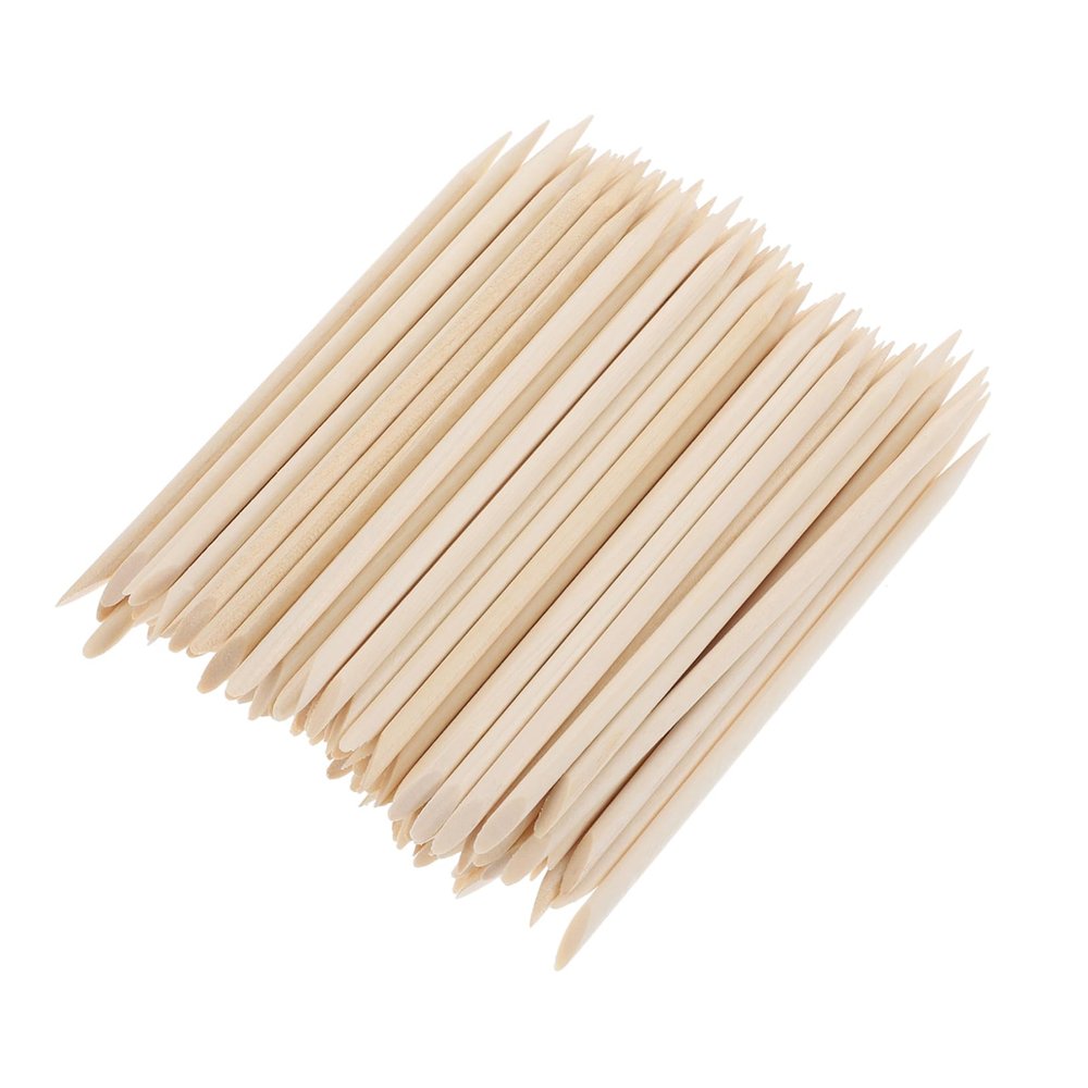 FOMIYES 300pcs Double-headed Nail Sticks for Manicure Natural Wooden Cuticle Remover Tools Professional Nail Care Accessories Easy to Use for