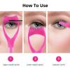 WLLHYF 3 Pack Mascara Shield Guard Makeup Eyelash Applicator Cosmetic Mascara Guide Separator Upper Lower Lash Comb Helper Tool Plastic Eyelashes Clean Brush Beauty Accesories (blue, pink, rose) view 3
