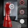 Facial Cleansing Brush, Electric Face Scrubber, Facial Cleansing Brush Rechargeable IPX-7 Waterproof Rotating Face Scrubber for Exfoliating, Massaging and Deep Cleansing with 4 Brush Heads view 4