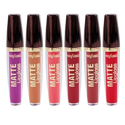2 Pc Lip Gloss Matte Liquid Cream Lips Balm Beauty Cosmetic Bold Lipstick 0.21oz Makeup Infused with Vitamin E Smudgeproof Creamy Moisture Vibrant Color Pigment Long Lasting Wear All Day Cruelty Free